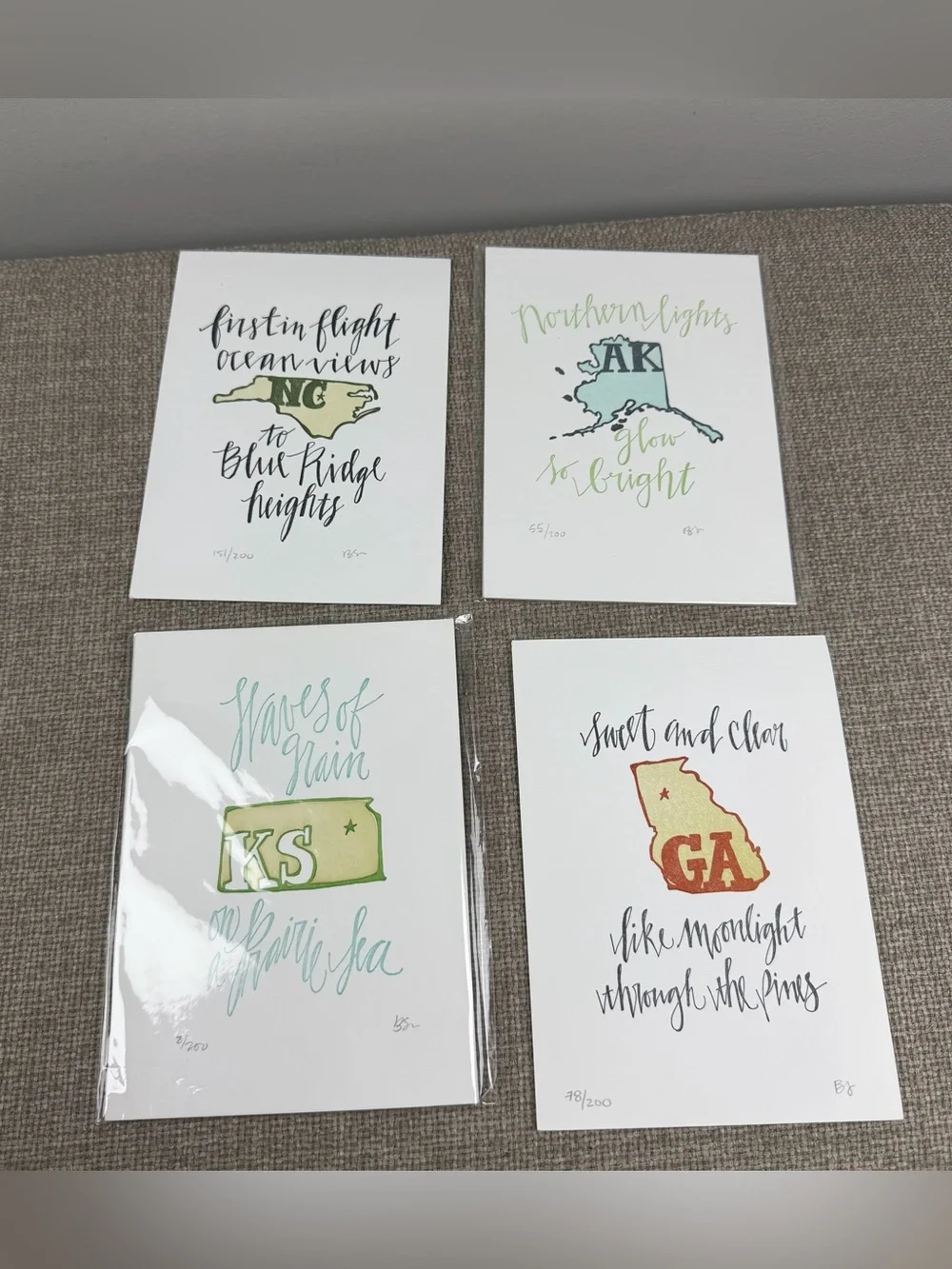 Large Lot of One Canoe Two 1canoe2 Greeting Cards Stationary States Thank You